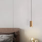 Minimalist Runde Zylinder Aluminium Eisen 1-Licht Pendelleuchte Für Schlafzimmer
