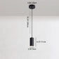 Minimalist Runde Zylinder Aluminium Eisen 1-Licht Pendelleuchte Für Schlafzimmer