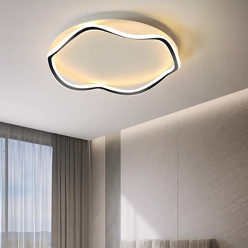 Nordische Runde Wellen Aluminium Eisen LED Deckenleuchte Für Schlafzimmer