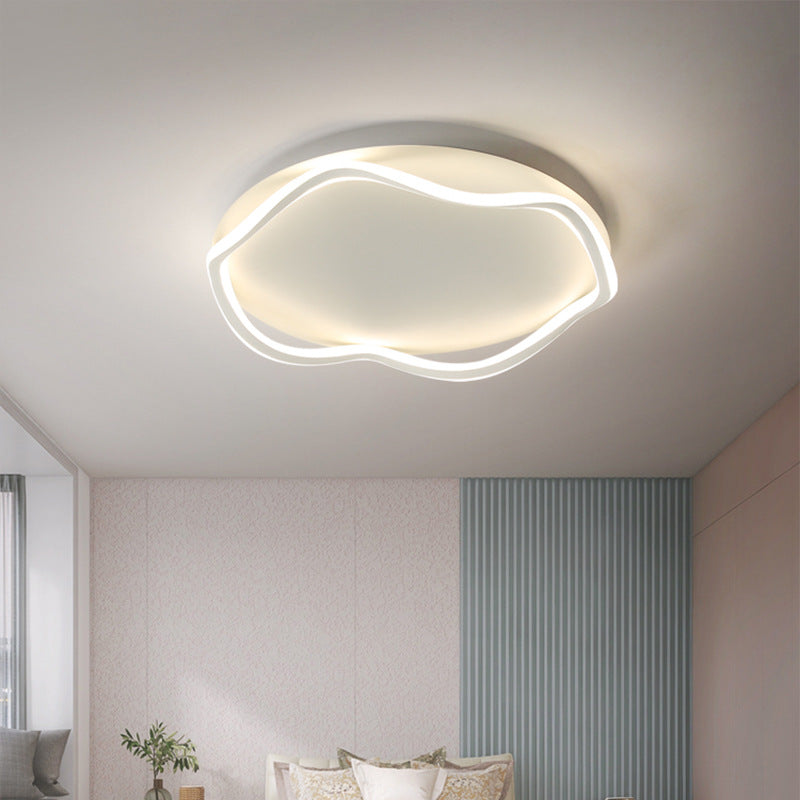 Nordische Runde Wellen Aluminium Eisen LED Deckenleuchte Für Schlafzimmer
