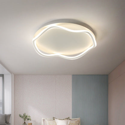 Nordische Runde Wellen Aluminium Eisen LED Deckenleuchte Für Schlafzimmer