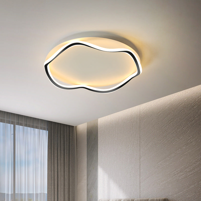 Nordische Runde Wellen Aluminium Eisen LED Deckenleuchte Für Schlafzimmer