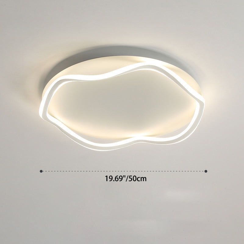 Nordische Runde Wellen Aluminium Eisen LED Deckenleuchte Für Schlafzimmer