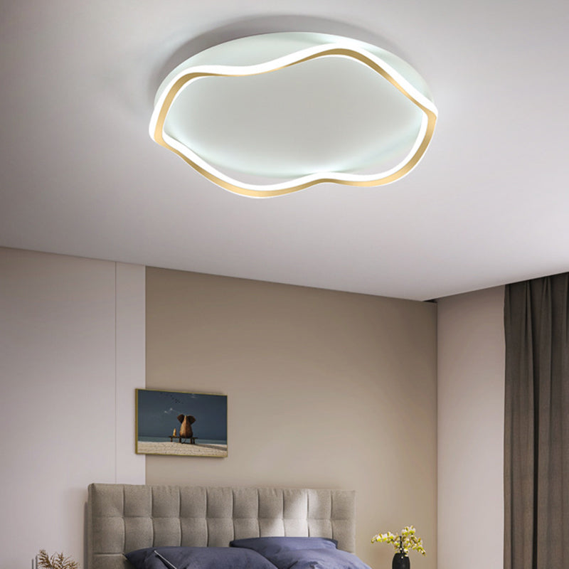 Nordische Runde Wellen Aluminium Eisen LED Deckenleuchte Für Schlafzimmer