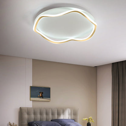 Nordische Runde Wellen Aluminium Eisen LED Deckenleuchte Für Schlafzimmer