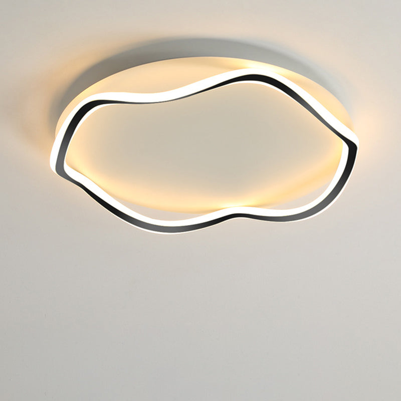 Nordische Runde Wellen Aluminium Eisen LED Deckenleuchte Für Schlafzimmer