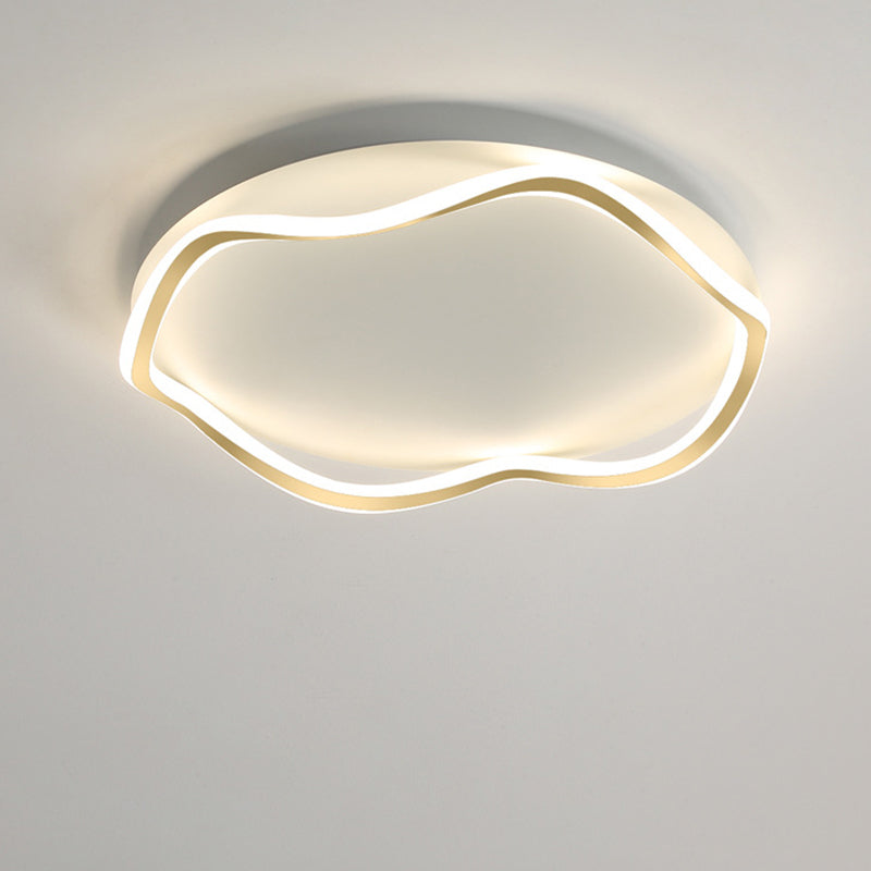 Nordische Runde Wellen Aluminium Eisen LED Deckenleuchte Für Schlafzimmer