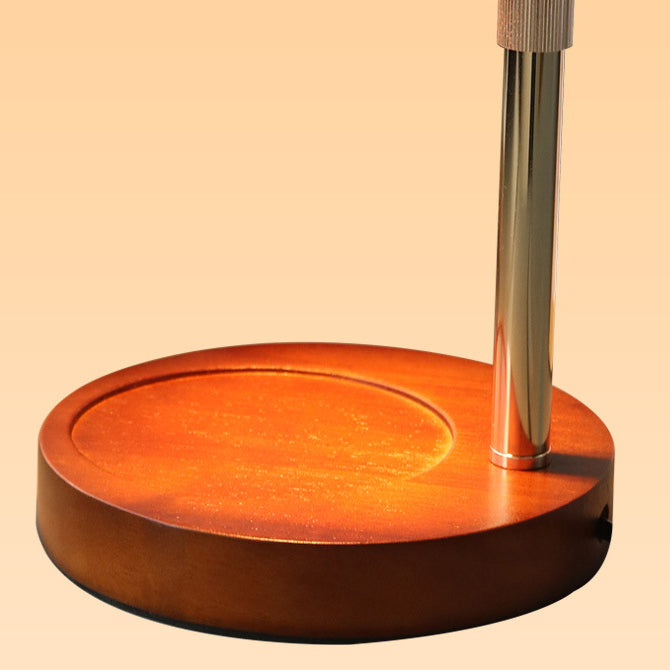 Moderne Art Deco Hebbare Glockenorchideen Eisen Glas Holz 1-Licht schmelzende Wachstischlampe für das Schlafzimmer