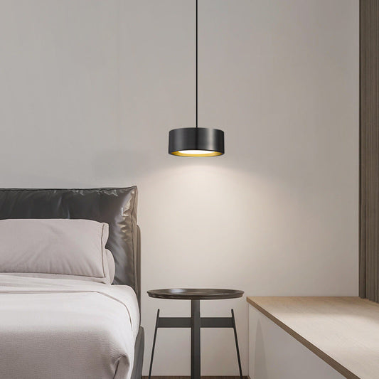 Minimalistische Runde Zylinder Eisen LED Pendelleuchte für Schlafzimmer