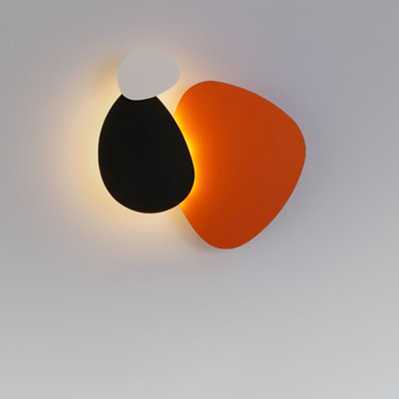 Moderne Art Deco Ovale Eisen Acryl LED Wandlampe Für Wohnzimmer