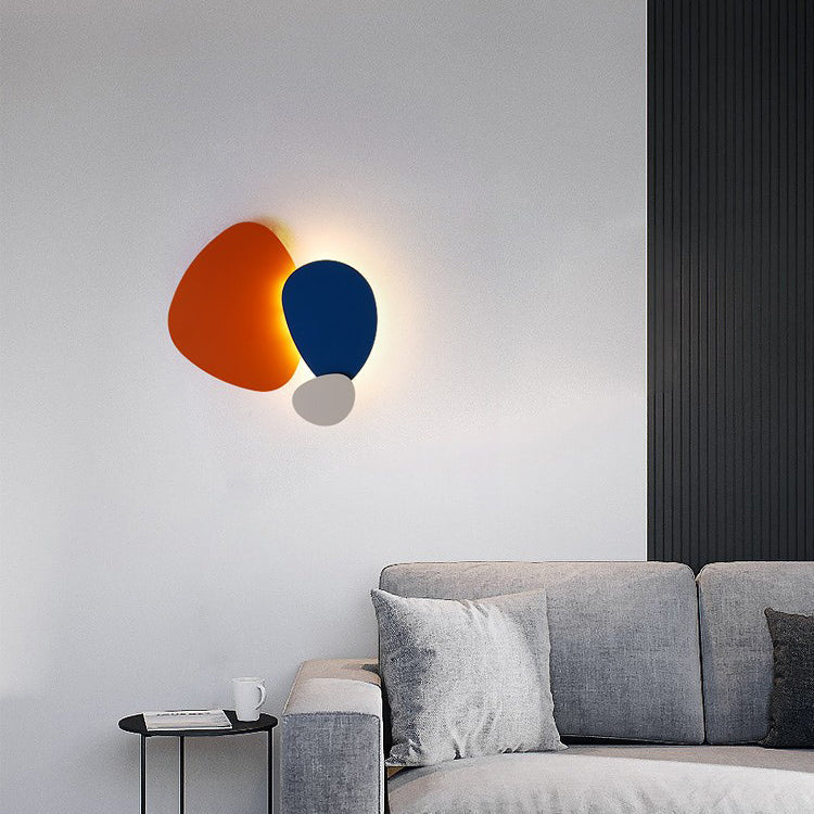 Moderne Art Deco Ovale Eisen Acryl LED Wandlampe Für Wohnzimmer
