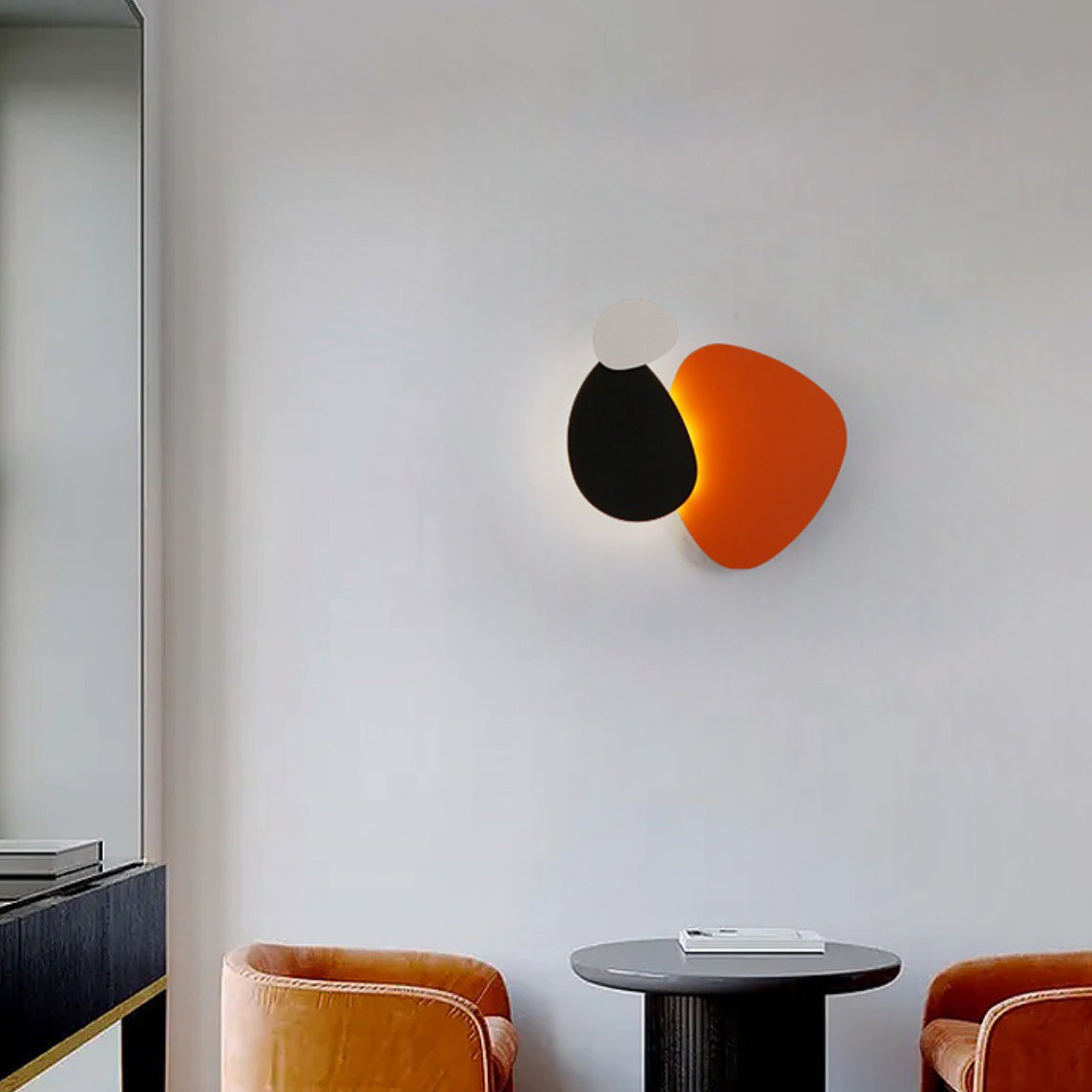 Moderne Art Deco Ovale Eisen Acryl LED Wandlampe Für Wohnzimmer