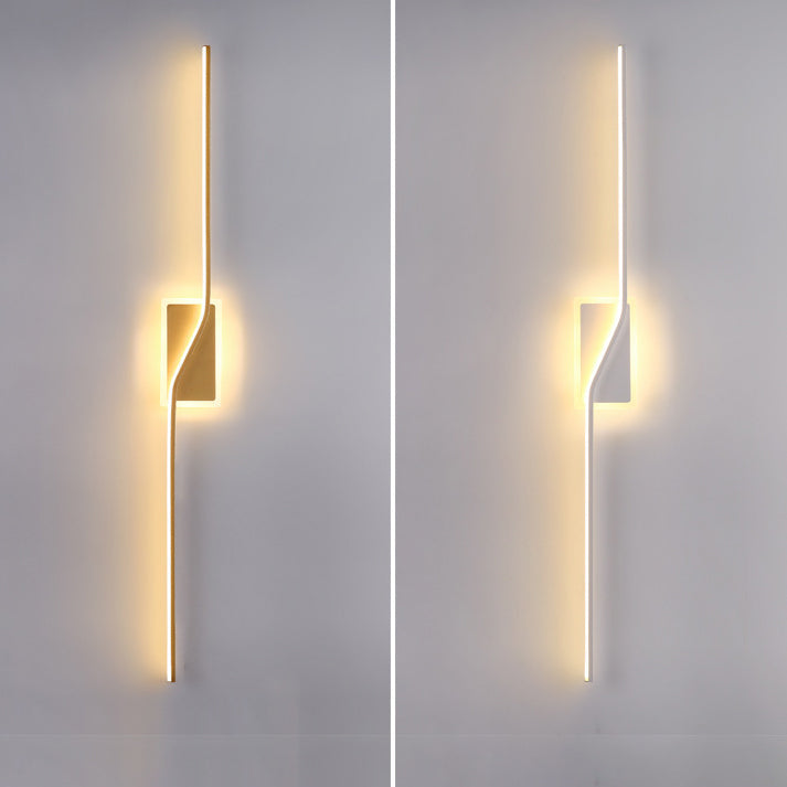 Zeitgenössische nordische lange Streifen Eisen Silikon LED Wandlampe für das Wohnzimmer