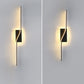 Zeitgenössische nordische lange Streifen Eisen Silikon LED Wandlampe für das Wohnzimmer