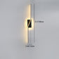Zeitgenössische nordische lange Streifen Eisen Silikon LED Wandlampe für das Wohnzimmer