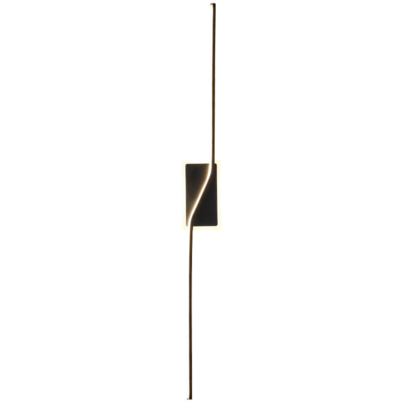 Zeitgenössische nordische lange Streifen Eisen Silikon LED Wandlampe für das Wohnzimmer