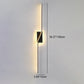 Zeitgenössische nordische lange Streifen Eisen Silikon LED Wandlampe für das Wohnzimmer