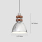 Minimalistische Kuppel Eisen Metall 1-Licht Pendelleuchte für das Schlafzimmer