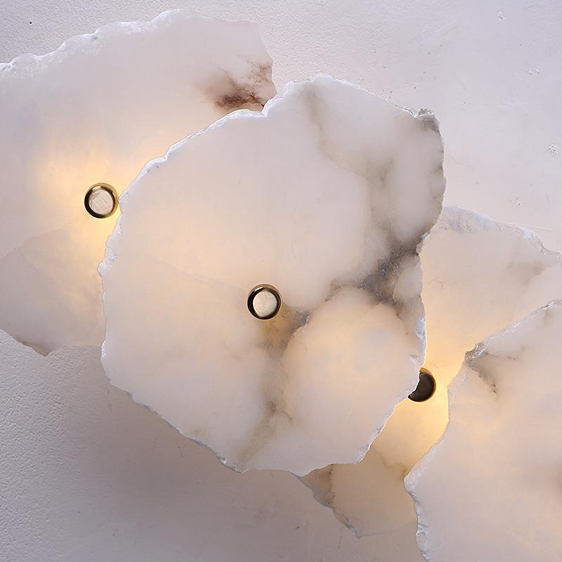 Frendorf | Marbelux LED Wandleuchte | Kreatives Design mit Marmor & Metall | Moderne Wandlampe für Wohnzimmer