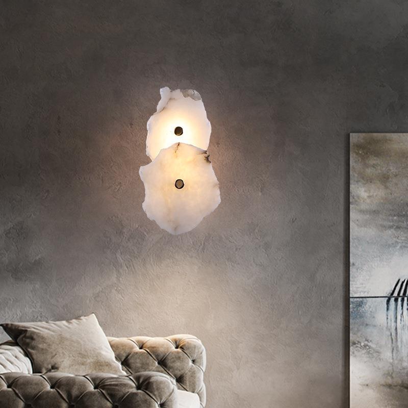 Frendorf | Marbelux LED Wandleuchte | Kreatives Design mit Marmor & Metall | Moderne Wandlampe für Wohnzimmer