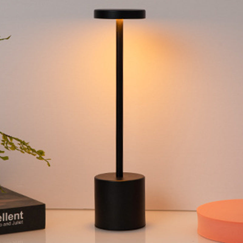 Moderne Minimalistische Runde Zylinder Metall LED Tischlampe Für Wohnzimmer
