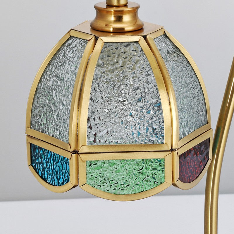 Moderne Luxus Hebbare Runde Glas Stein Messing 1-Licht Schmelzendes Wachs Tischlampe Für Wohnzimmer