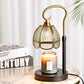 Moderne Luxus Hebbare Runde Glas Stein Messing 1-Licht Schmelzendes Wachs Tischlampe Für Wohnzimmer