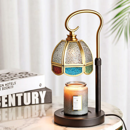 Moderne Luxus Hebbare Runde Glas Stein Messing 1-Licht Schmelzendes Wachs Tischlampe Für Wohnzimmer
