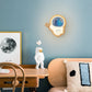 Moderne Art Deco Weltraummann PE Gummibaum LED Kinder Wand sconce Lampe für Wohnzimmer