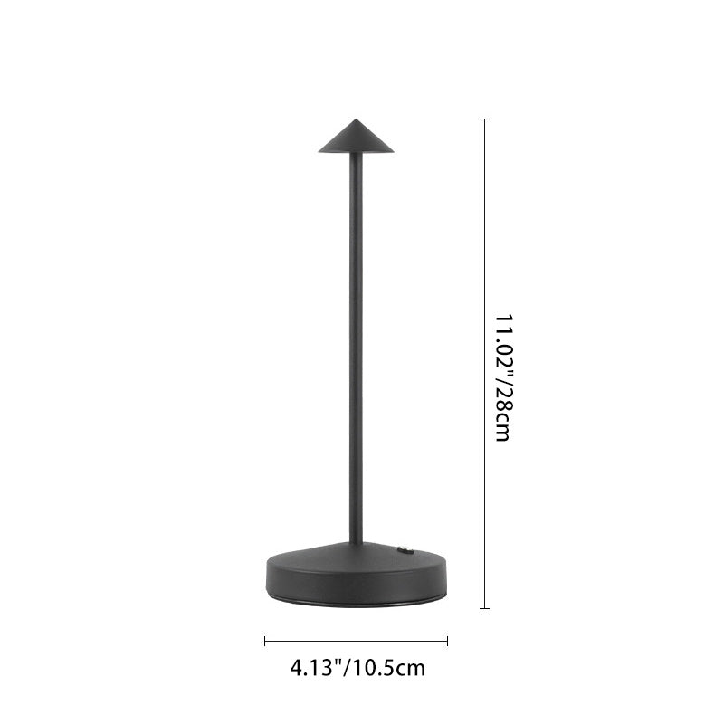 Moderne Einfachheit Triangle Cone Runde Acrylzylinder Eisen LED Tischlampe für das Wohnzimmer