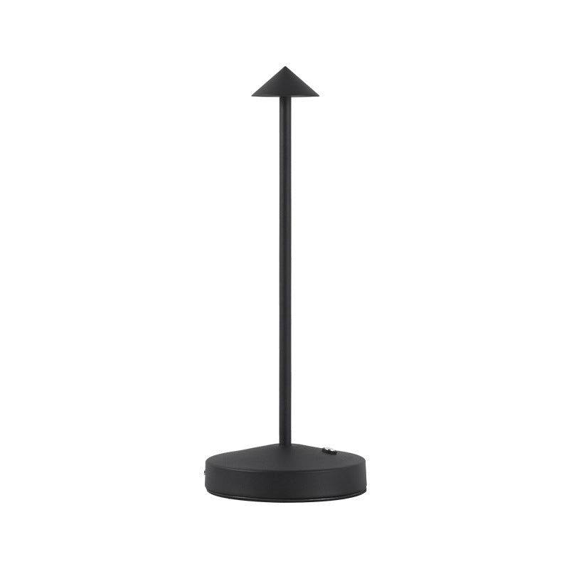 Moderne Einfachheit Triangle Cone Runde Acrylzylinder Eisen LED Tischlampe für das Wohnzimmer
