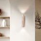 Frendorf | Nordivea Travertin-Wandleuchte | Skandinavisches Design | 2-flammig | Holz & Travertin