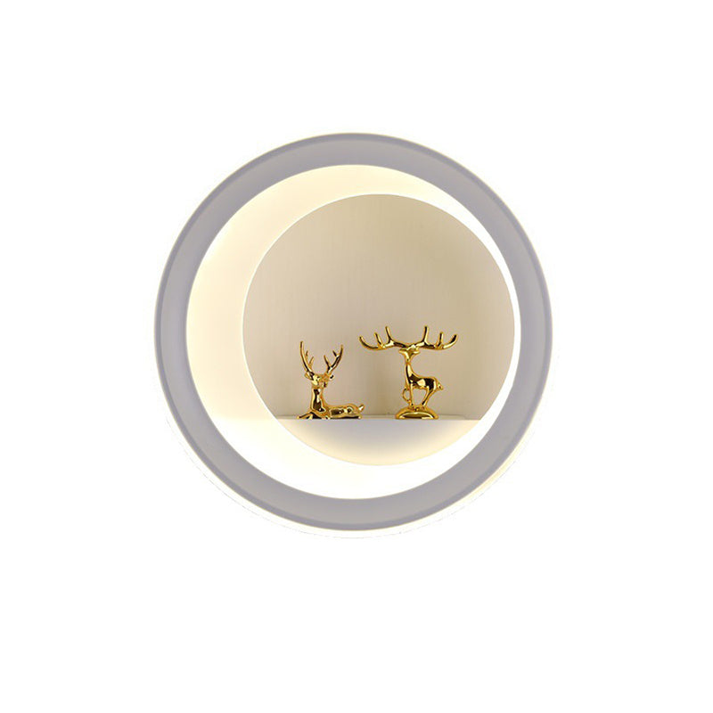 Traditioneller chinesischer runder Pflanztopf Reh Turm Parfüm Schwan Ballon Acryl Hardware LED Wandlicht Lampe für Schlafzimmer