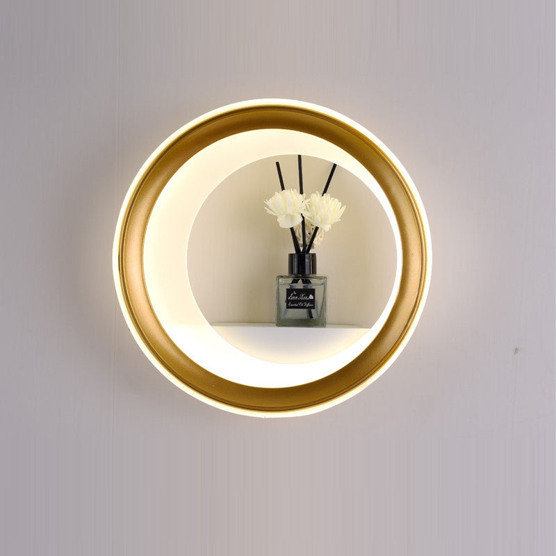 Traditioneller chinesischer runder Pflanztopf Reh Turm Parfüm Schwan Ballon Acryl Hardware LED Wandlicht Lampe für Schlafzimmer