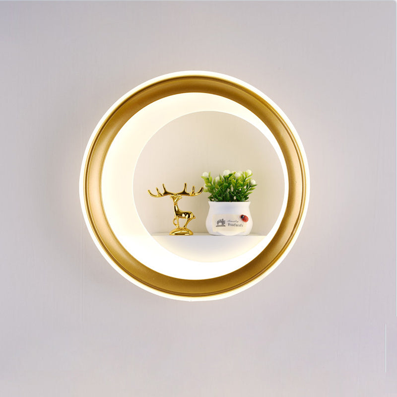 Traditioneller chinesischer runder Pflanztopf Reh Turm Parfüm Schwan Ballon Acryl Hardware LED Wandlicht Lampe für Schlafzimmer