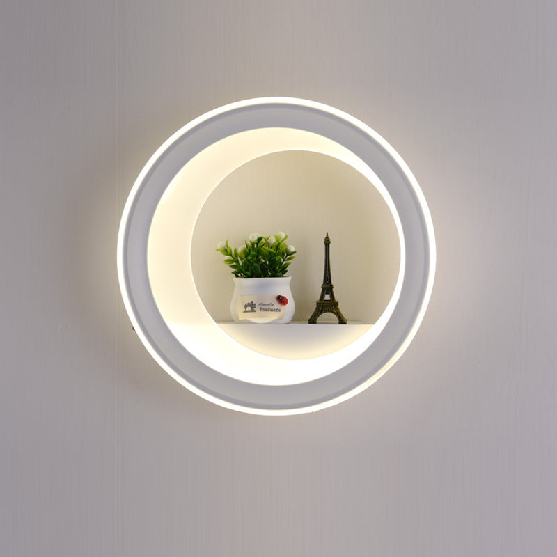 Traditioneller chinesischer runder Pflanztopf Reh Turm Parfüm Schwan Ballon Acryl Hardware LED Wandlicht Lampe für Schlafzimmer