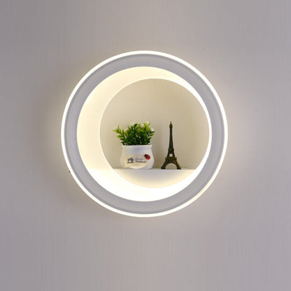 Traditioneller chinesischer runder Pflanztopf Reh Turm Parfüm Schwan Ballon Acryl Hardware LED Wandlicht Lampe für Schlafzimmer