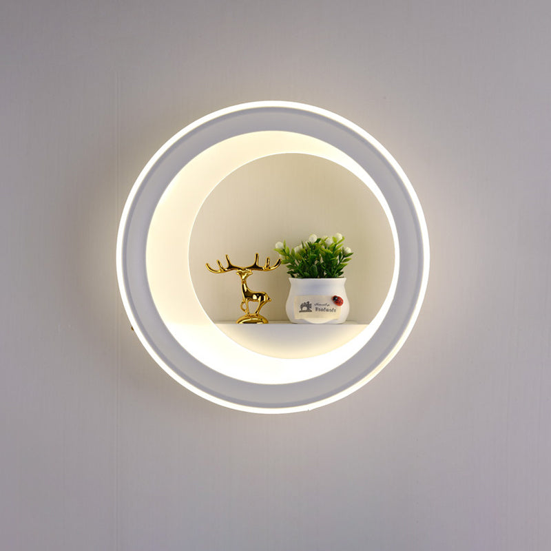 Traditioneller chinesischer runder Pflanztopf Reh Turm Parfüm Schwan Ballon Acryl Hardware LED Wandlicht Lampe für Schlafzimmer