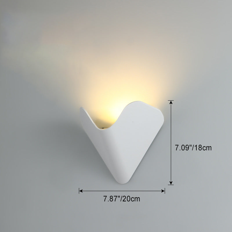 Moderne minimalistische Triangle Vogel Nest Halbkreis wasserdichte Aluminium LED Wandleuchte für die Außenterrasse