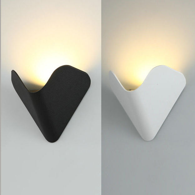 Moderne minimalistische Triangle Vogel Nest Halbkreis wasserdichte Aluminium LED Wandleuchte für die Außenterrasse