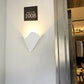 Moderne minimalistische Triangle Vogel Nest Halbkreis wasserdichte Aluminium LED Wandleuchte für die Außenterrasse