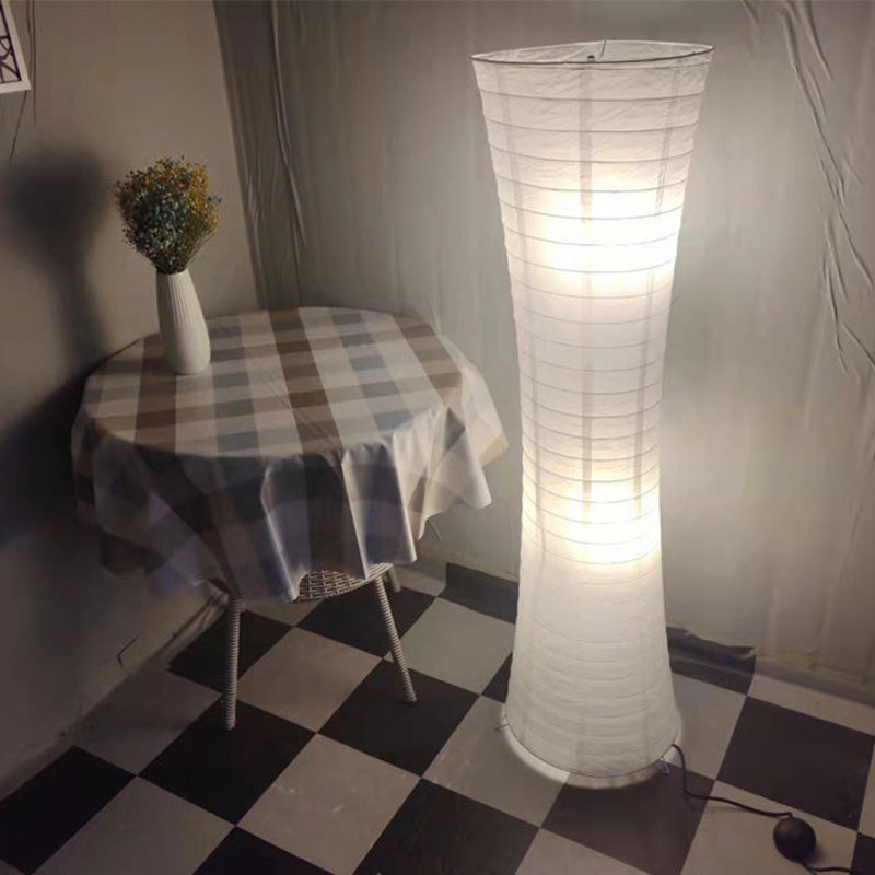 Frendorf | LumenCove Stehleuchte | Nordic Design | Papierlampenschirm | 2-Licht | Modern für Schlafzimmer