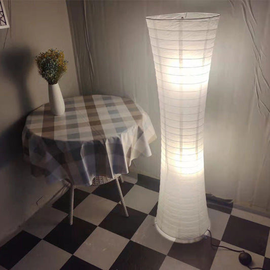 Frendorf | LumenCove Stehleuchte | Nordic Design | Papierlampenschirm | 2-Licht | Modern für Schlafzimmer