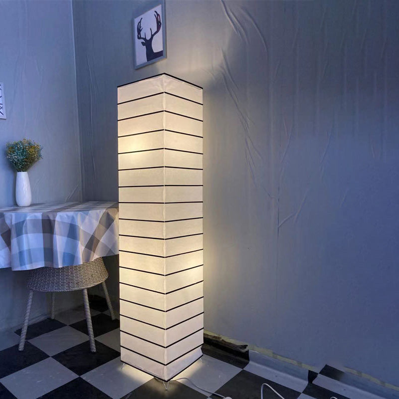 Frendorf | LumenCove Stehleuchte | Nordic Design | Papierlampenschirm | 2-Licht | Modern für Schlafzimmer