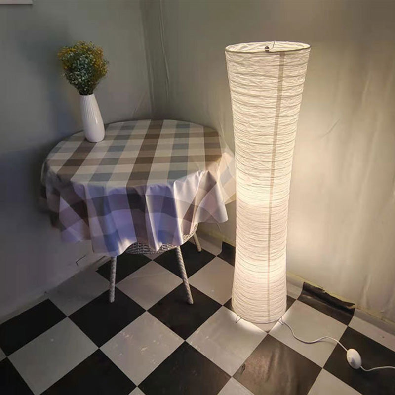 Frendorf | LumenCove Stehleuchte | Nordic Design | Papierlampenschirm | 2-Licht | Modern für Schlafzimmer