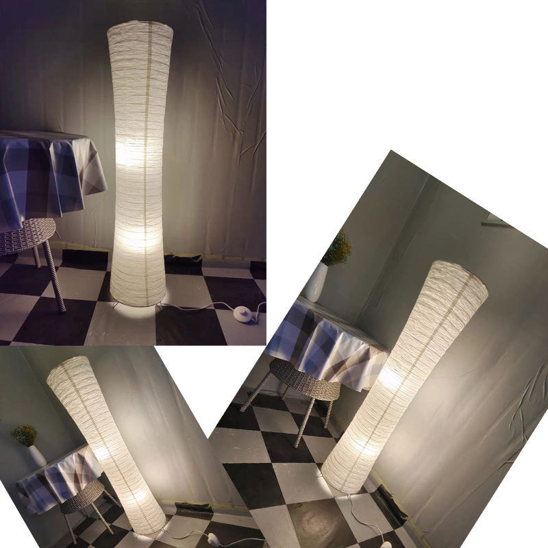 Frendorf | LumenCove Stehleuchte | Nordic Design | Papierlampenschirm | 2-Licht | Modern für Schlafzimmer