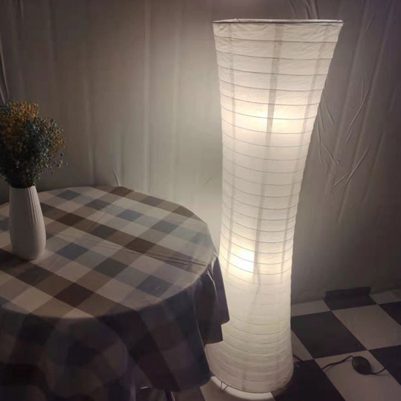 Frendorf | LumenCove Stehleuchte | Nordic Design | Papierlampenschirm | 2-Licht | Modern für Schlafzimmer
