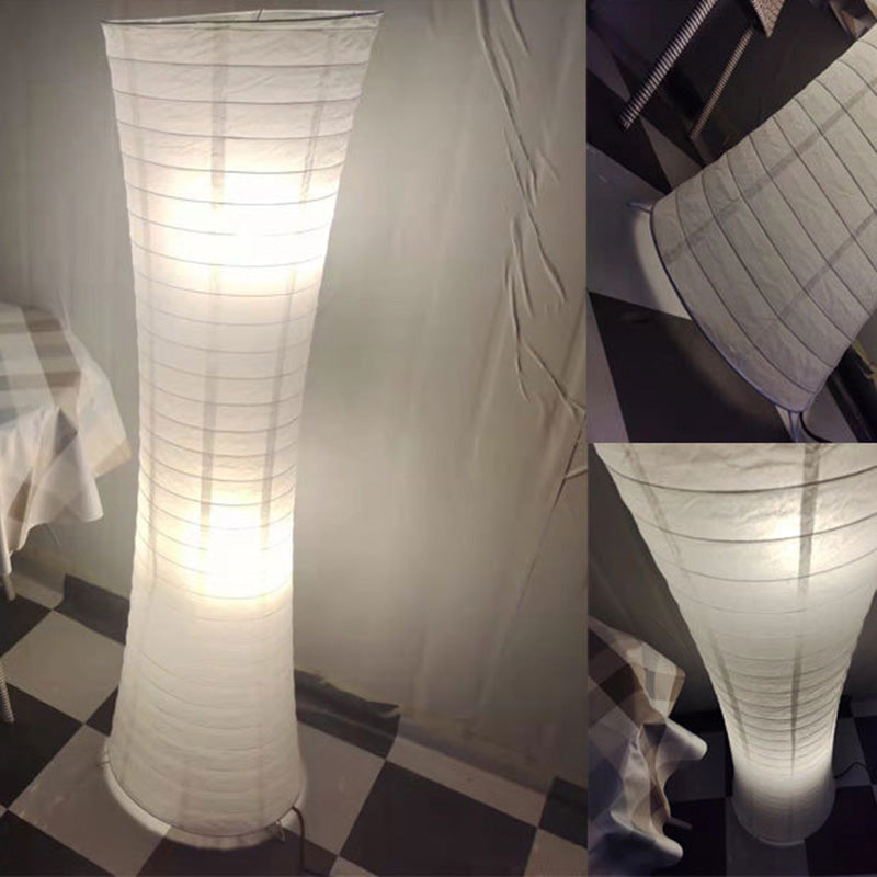 Frendorf | LumenCove Stehleuchte | Nordic Design | Papierlampenschirm | 2-Licht | Modern für Schlafzimmer