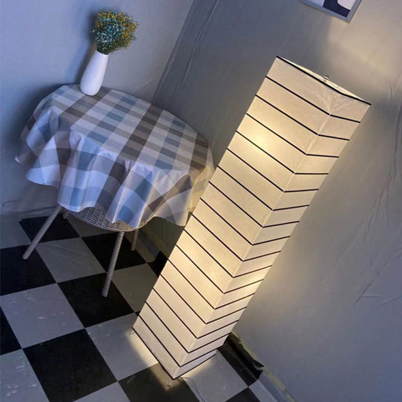 Frendorf | LumenCove Stehleuchte | Nordic Design | Papierlampenschirm | 2-Licht | Modern für Schlafzimmer
