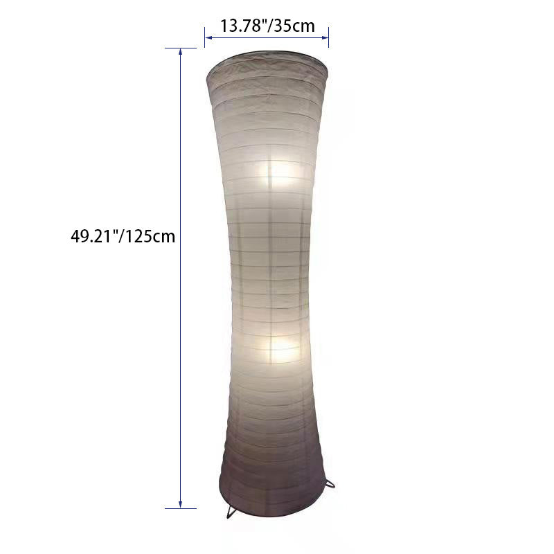 Frendorf | LumenCove Stehleuchte | Nordic Design | Papierlampenschirm | 2-Licht | Modern für Schlafzimmer